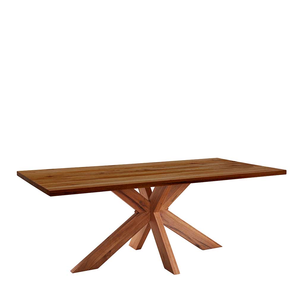 Brauner Massivholztisch aus Zerreiche geölt - Paniola