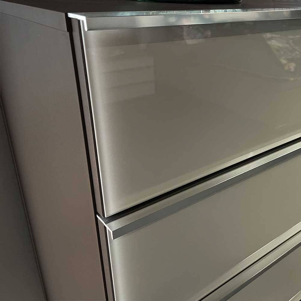 75 cm breite Hochkommode mit Glasfront - Korcula