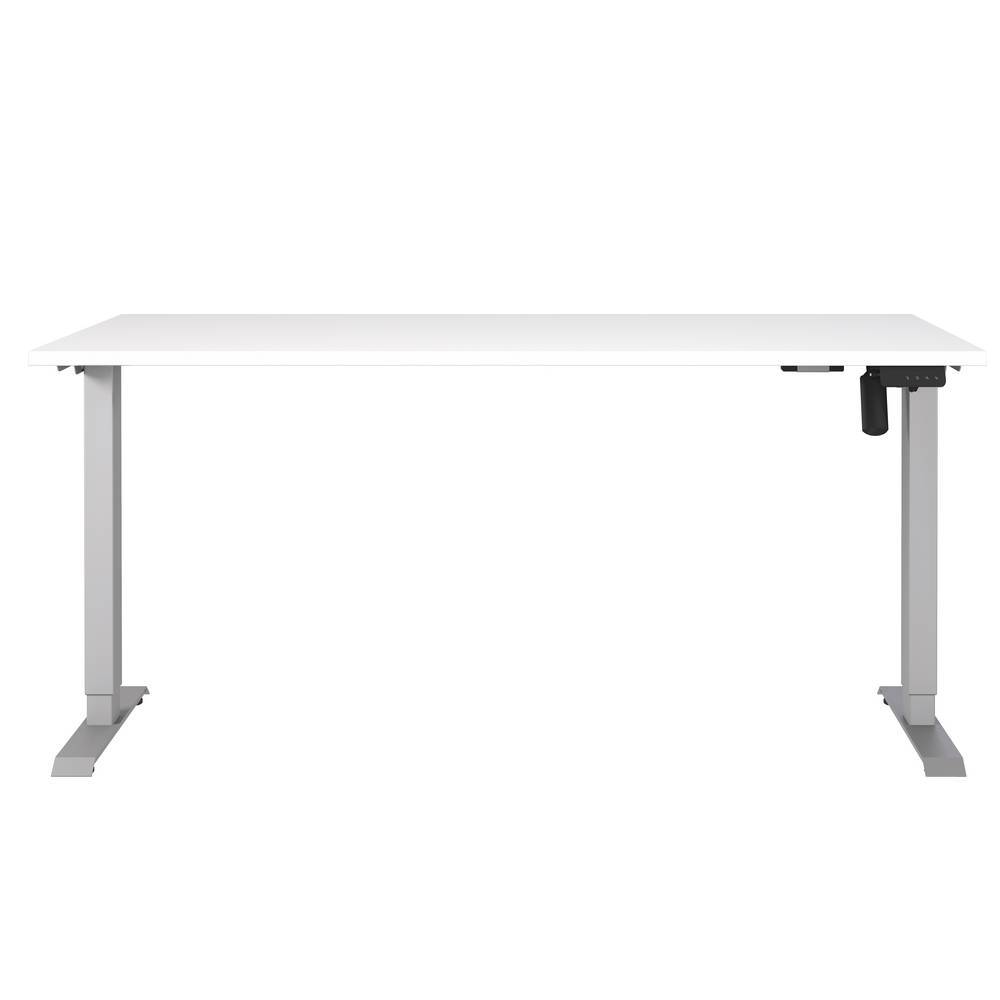 Office-Bürotisch in Weiß und Silber - Ustabo