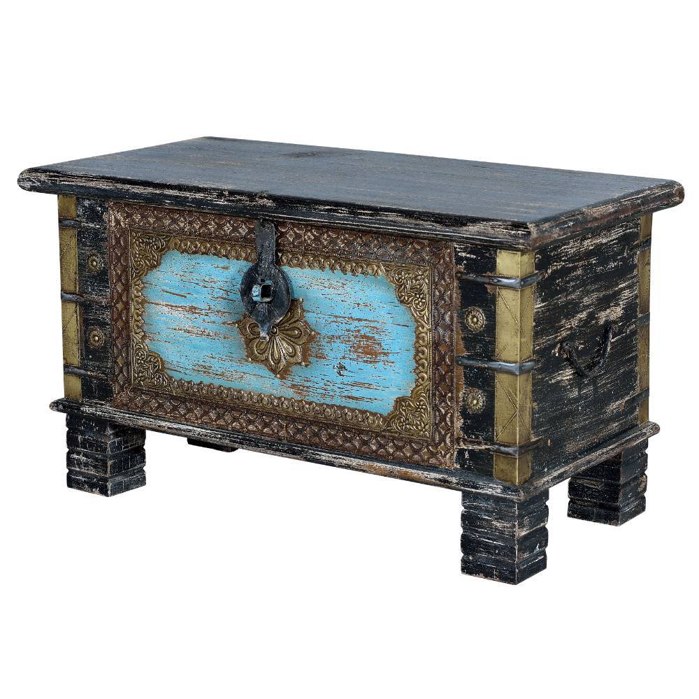 Truhe in Schwarz Blau Bronze - Branle