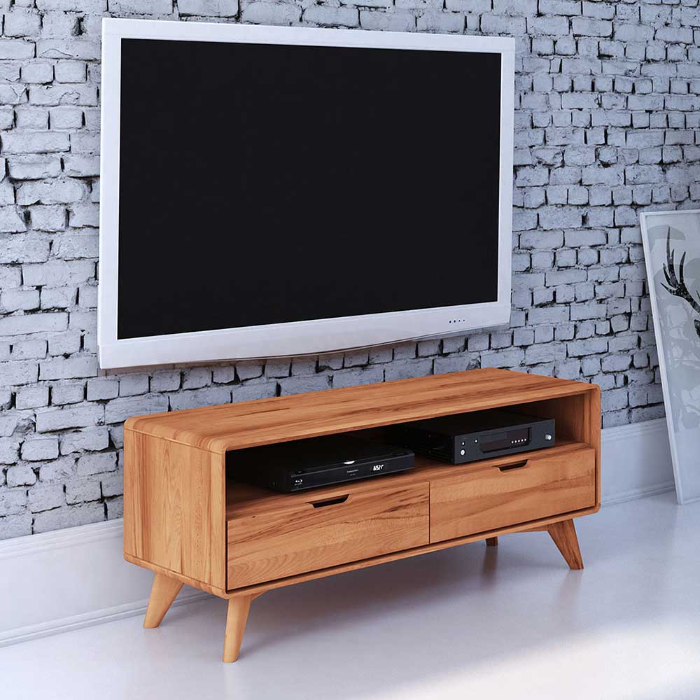 120x48x40 Midcentury TV Board aus Kernbuche - Junola