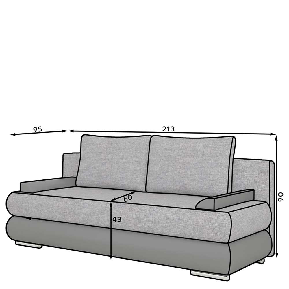 Bettsofa in Currygelb Samtstoff - Bruce