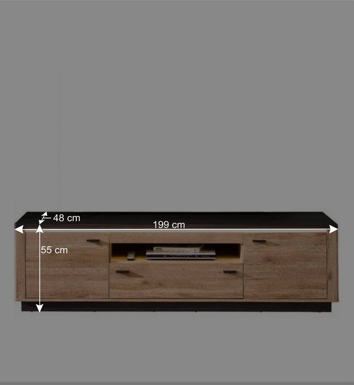 TV Lowboard mit LED Beleuchtung - Zorro