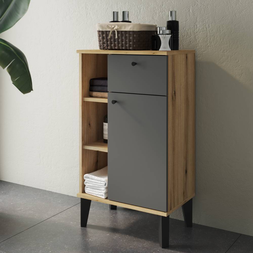 Badschrank in Grau - Niniana