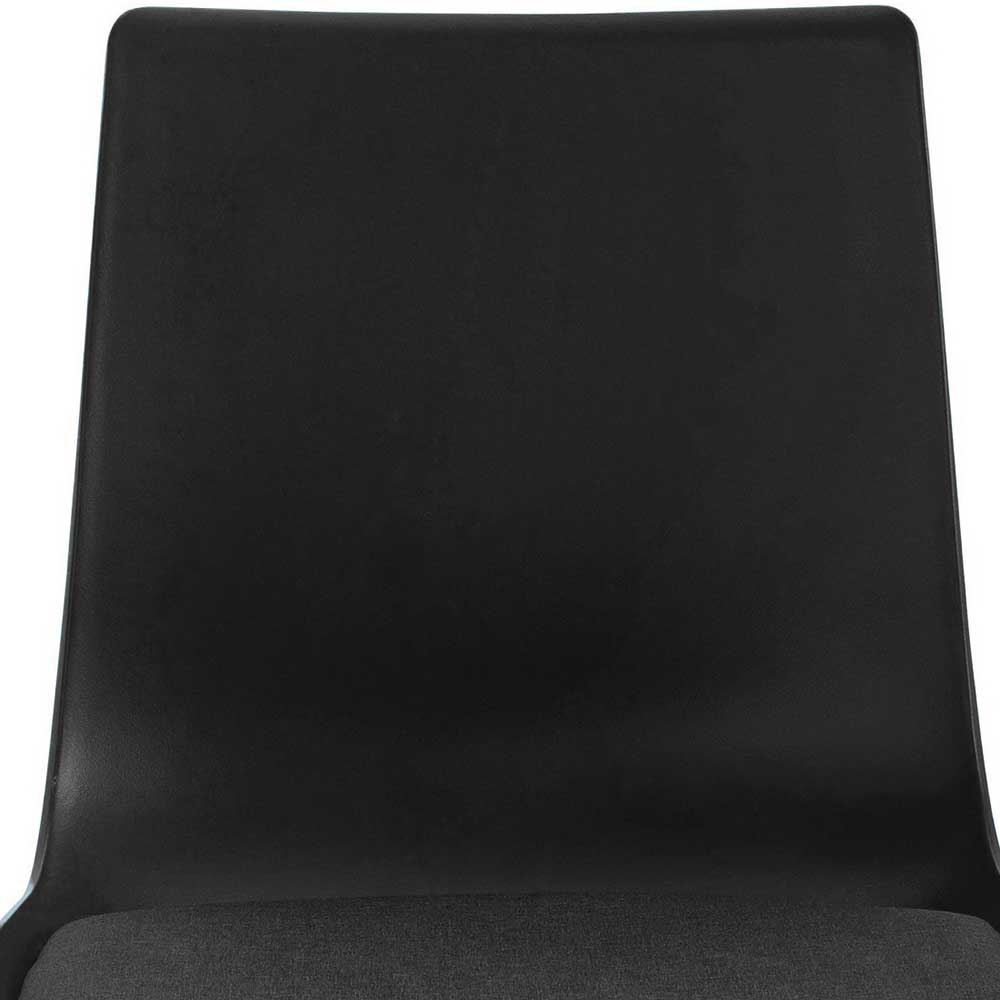 Schwarze Schalenstühle modern - Tessa (2er Set)