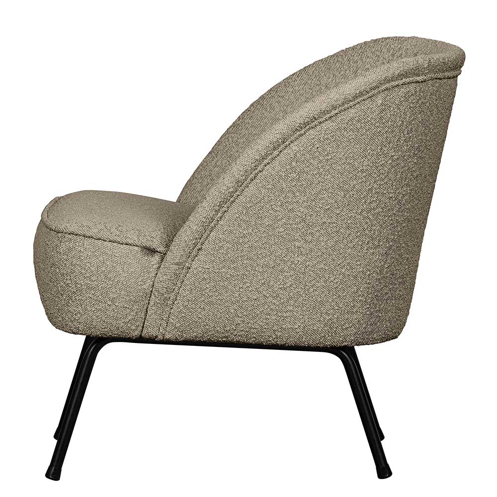 Boucle Loungesessel in Beige - Laderla