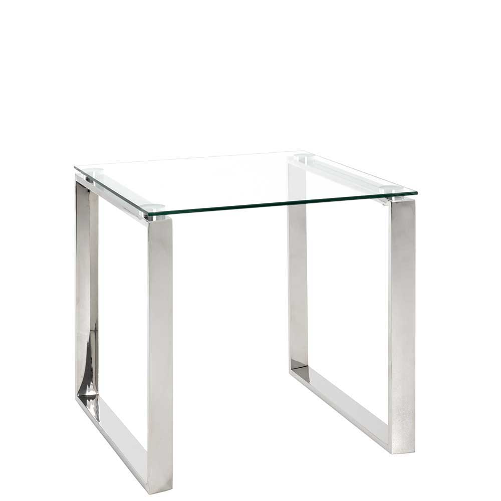 Quadratischer Satztisch aus Glas - Gatria (zweiteilig)