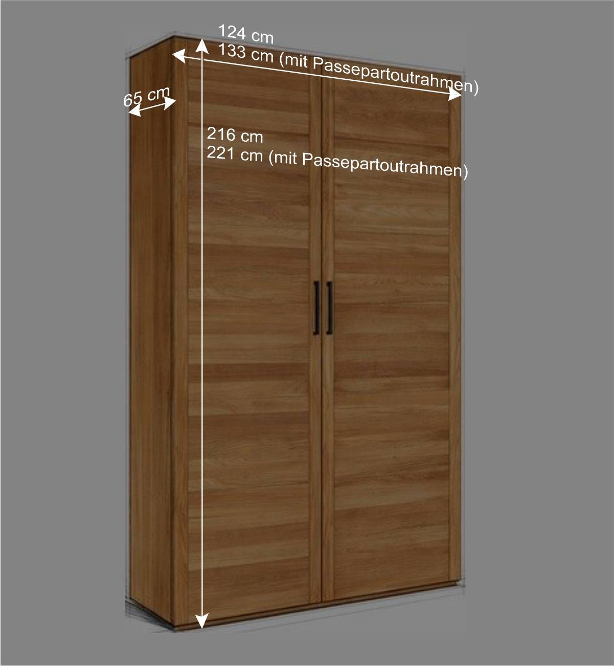 Wildeiche Kleiderschrank in modernem Design - Zaisan