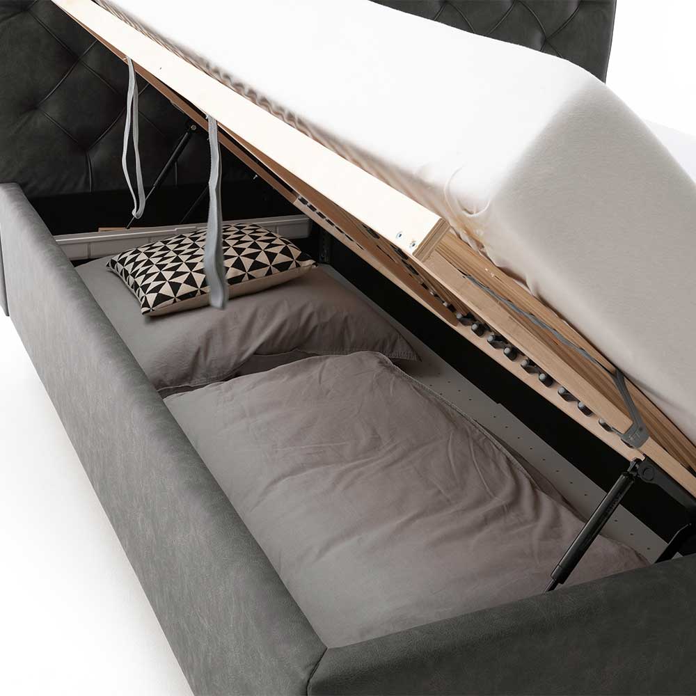 Modernes Polsterbett mit Bettkasten - Iliavos