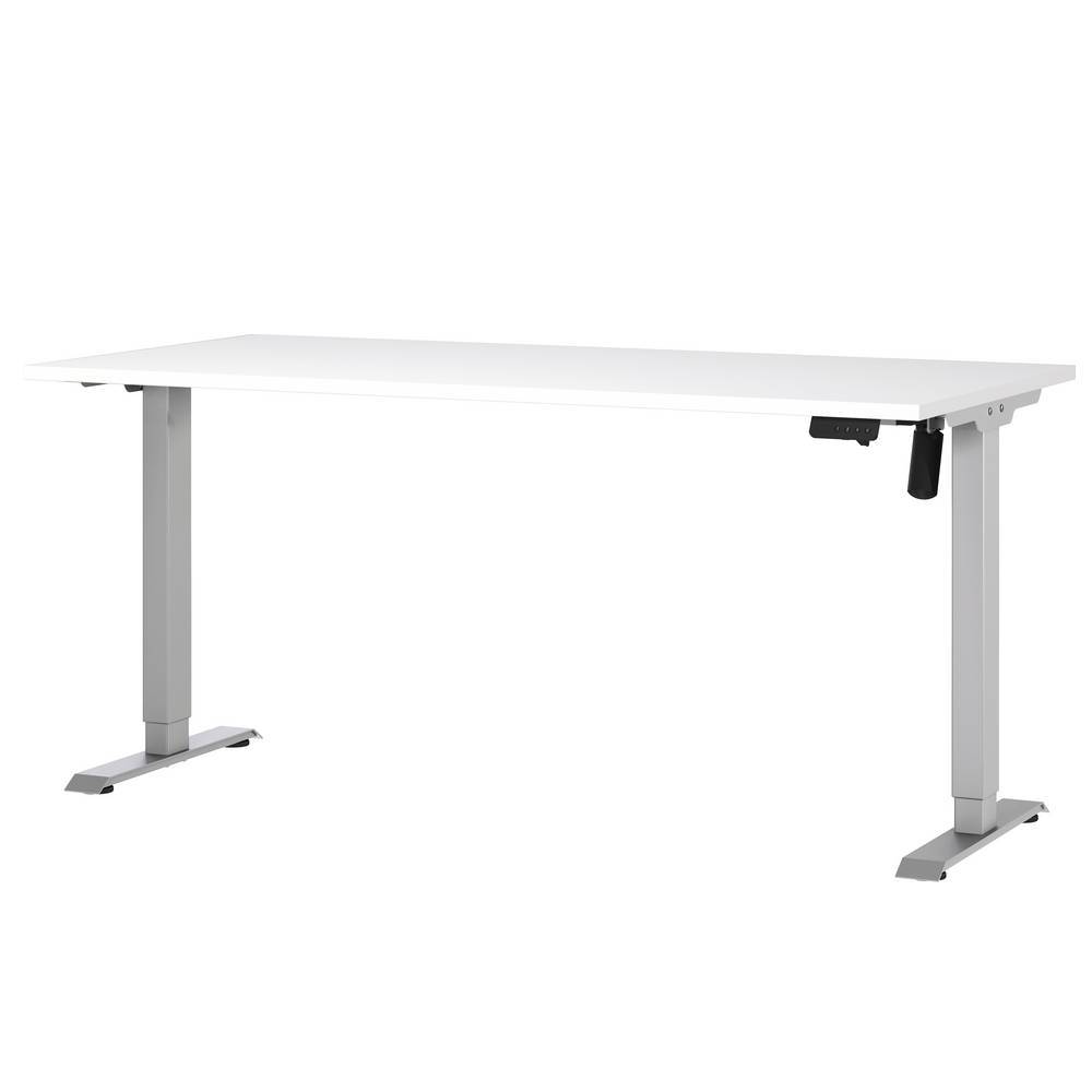 Office-Bürotisch in Weiß und Silber - Ustabo