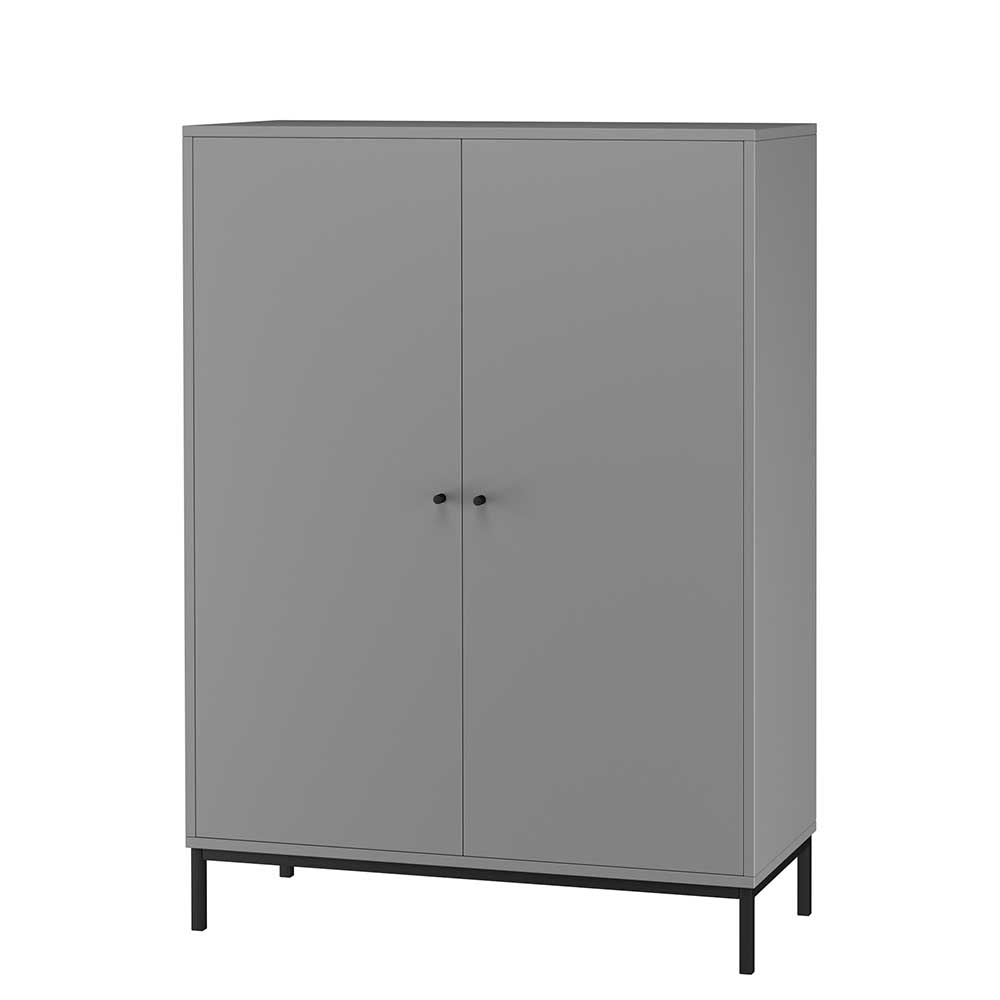Highboard in Grau mit Schwarz - Lagista