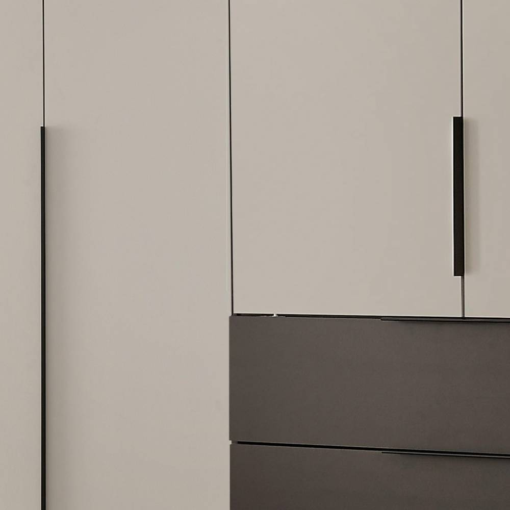 Schlafzimmerschrank in Lichtgrau und Dunkelgrau - Hihat