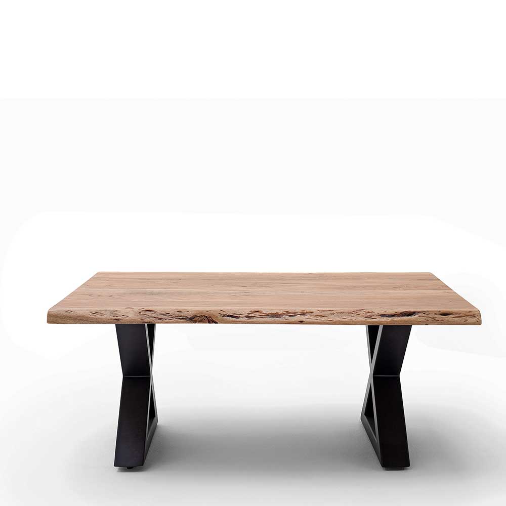 Couchtisch mit Naturkanten aus Akazie Massivholz - Mediteranos