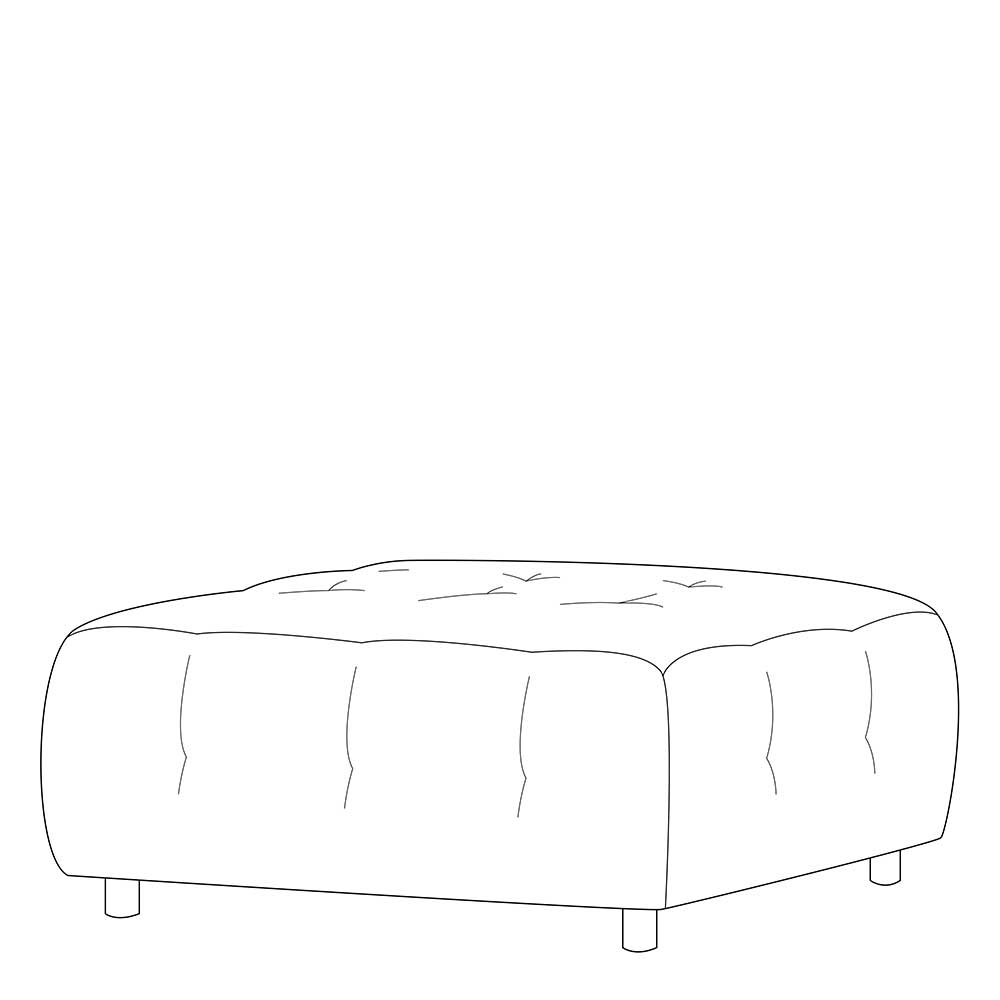Modul-Couch Polsterhocker aus Chenille Graubraun - Tulcea
