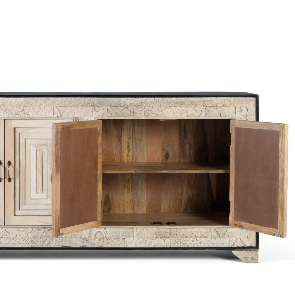 Design-Sideboard aus Mangobaum Massivholz - Wexford