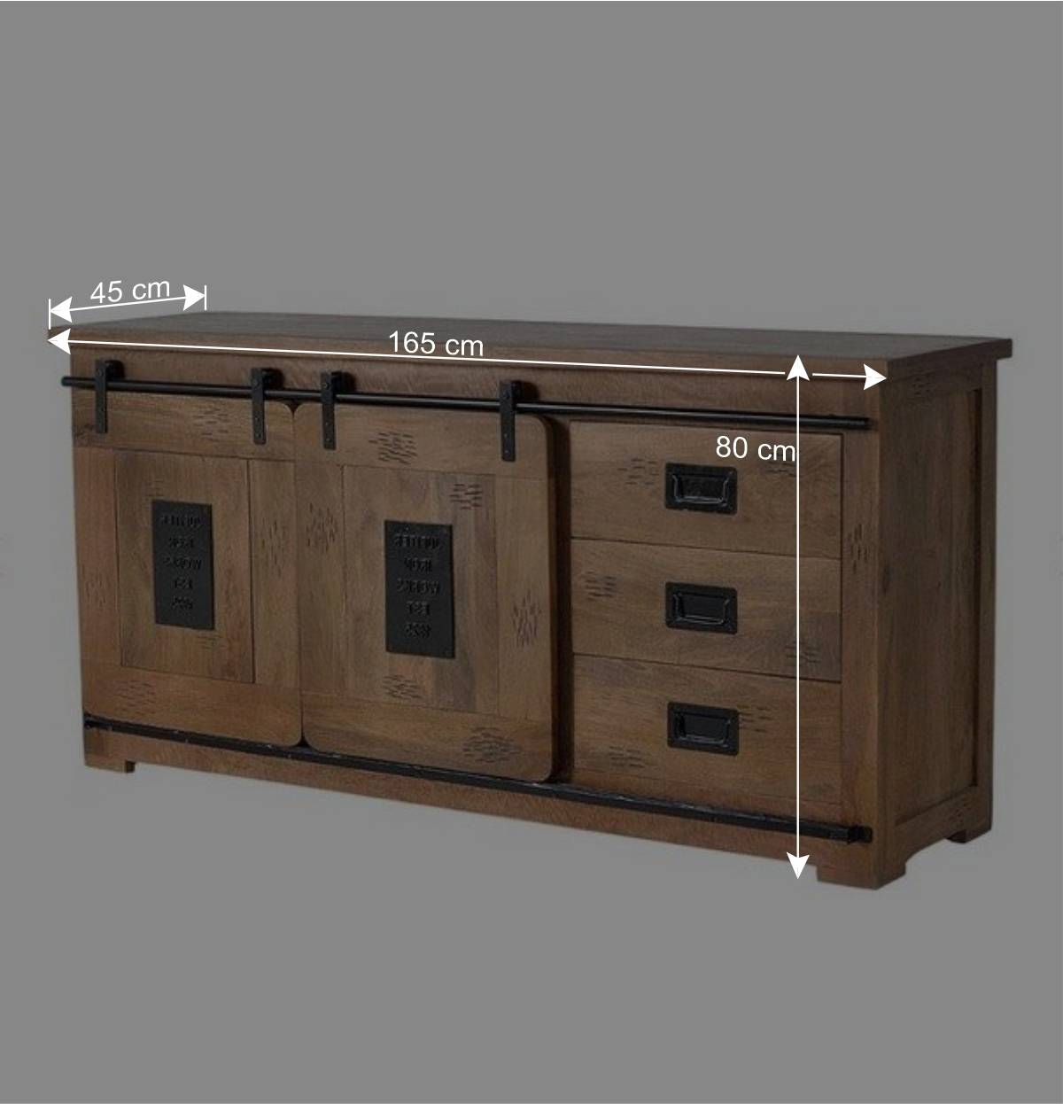 Industrial Design Anrichte aus Mangoholz - Semian