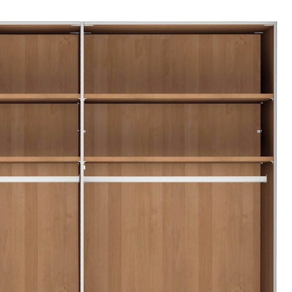 Teilmassiver Kleiderschrank in Erle Natur - Angelina