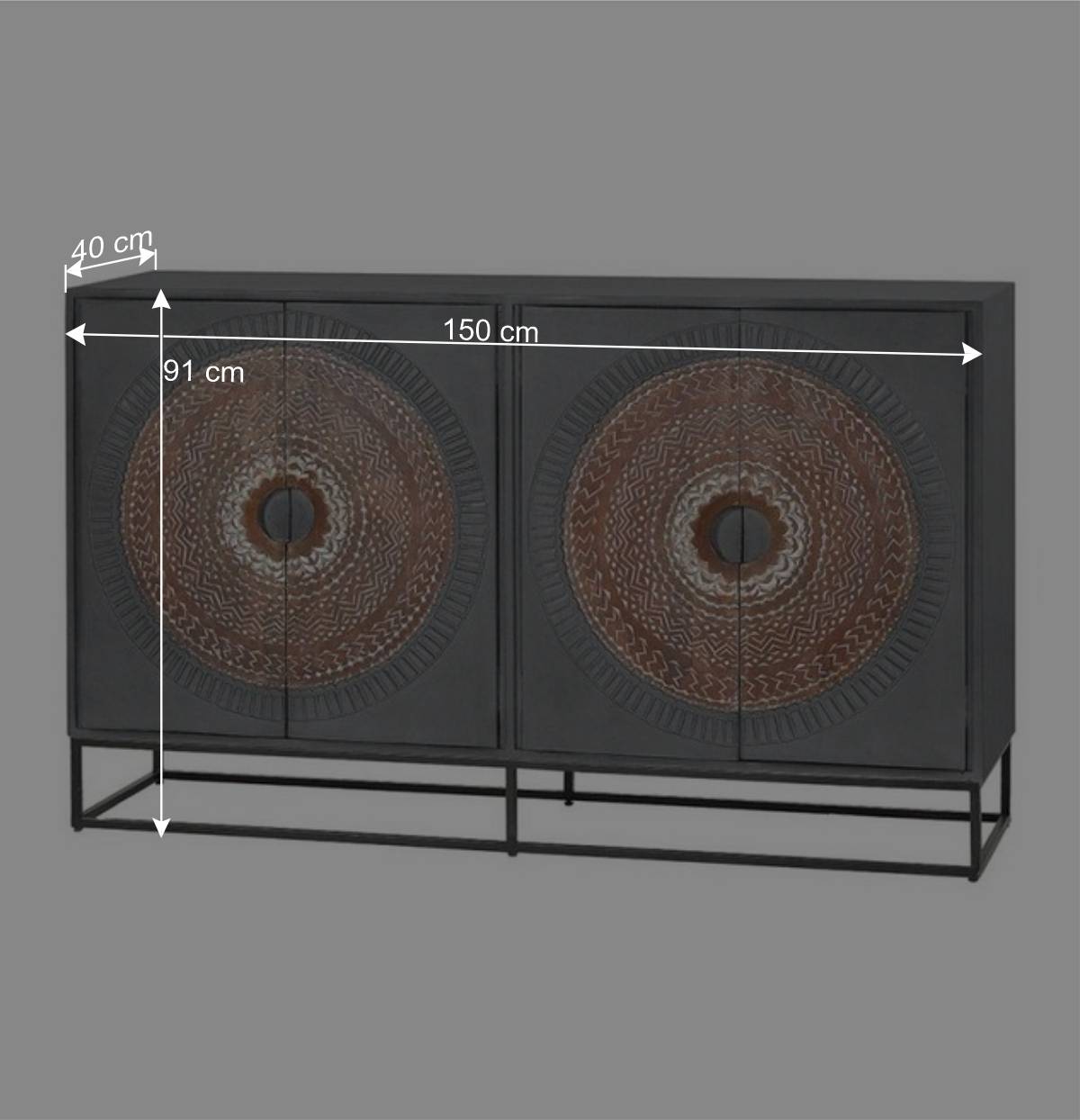 Sideboard - dekorativ mit Mandalas - Mesusco