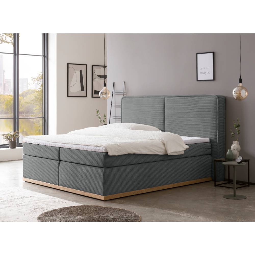 Breitcord Boxspringbett mit Wendematratzen H2 H3 - Vicotria