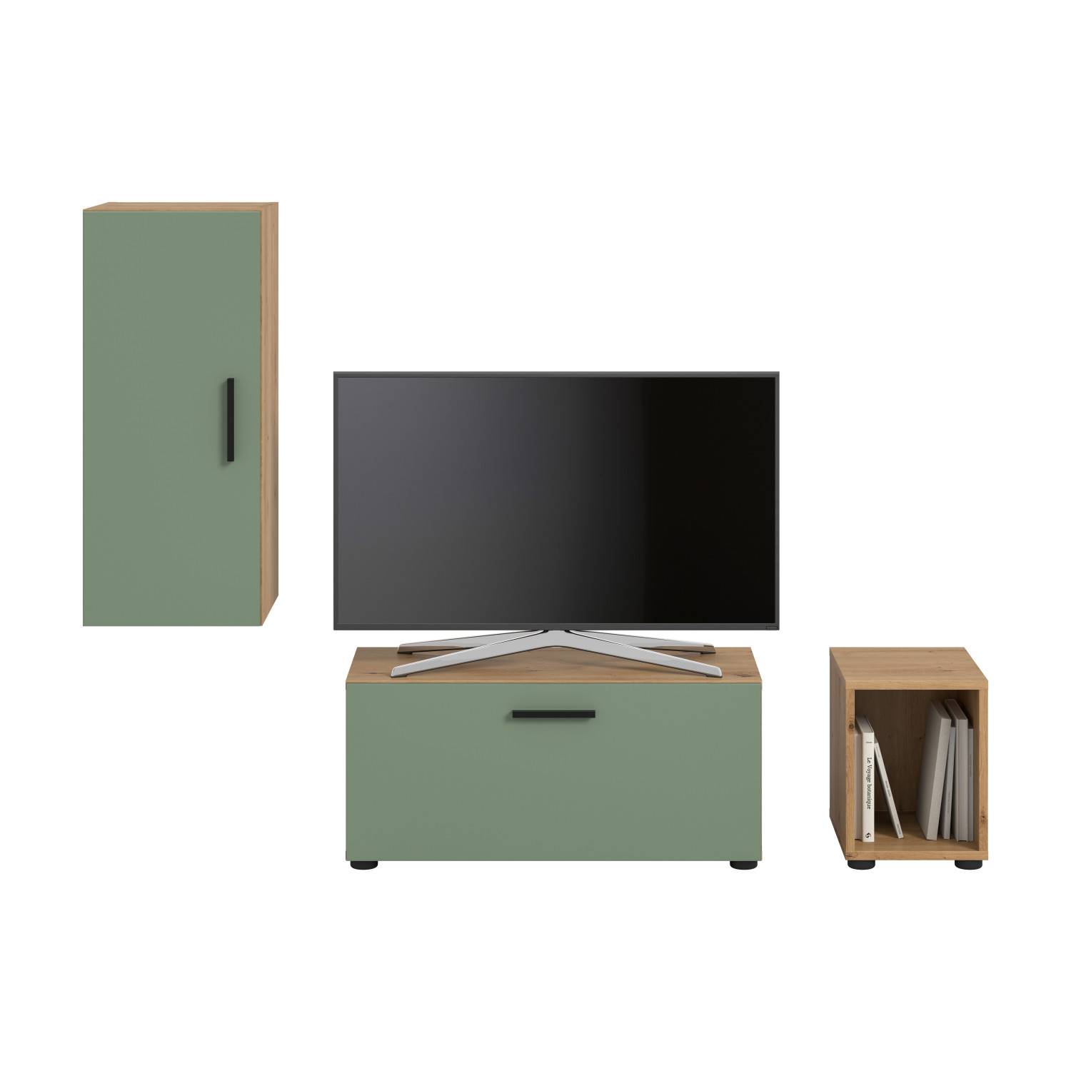Kompakte Anbauwand als dreiteiliges Set - Jonni (dreiteilig)