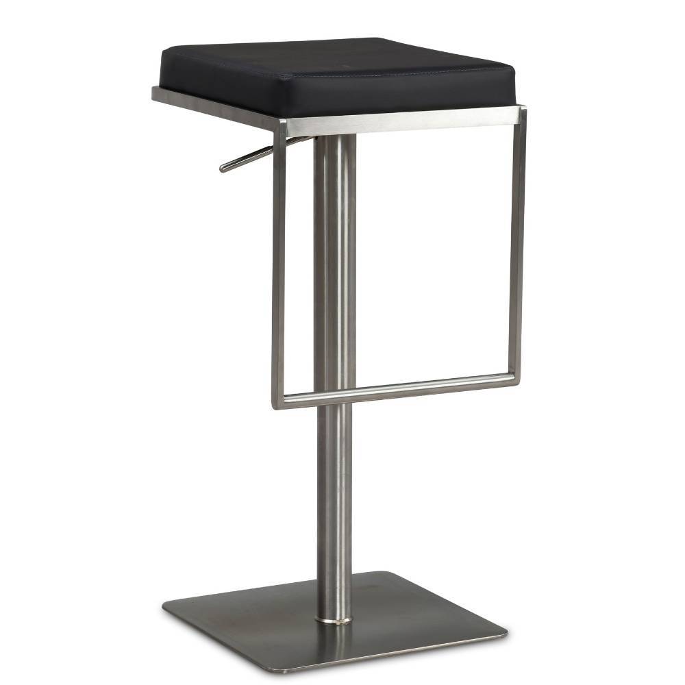 Design Barhocker in Schwarz und Silber - Hallein