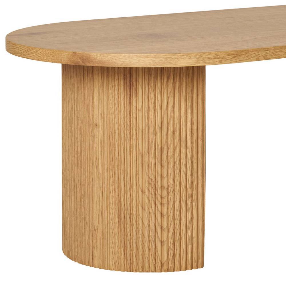 Ovaler Couchtisch in Eiche Holzoptik - Saracan