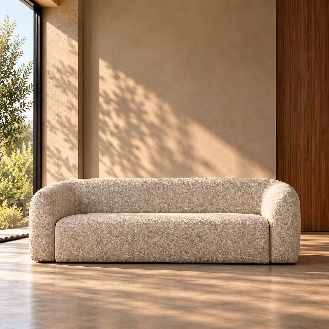 Scandi Couch in Offwhite Chenille - Formentera