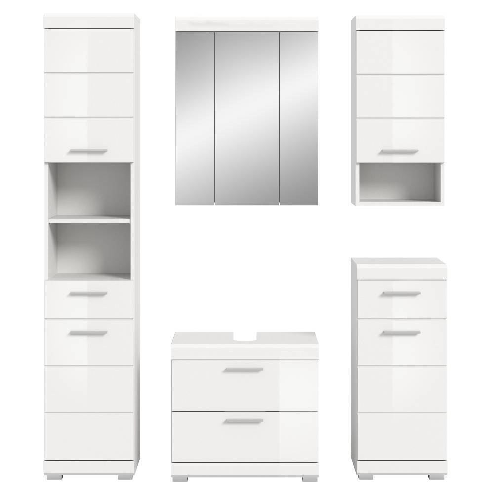 Badezimmer-Einrichtung modern-schlicht - Henriette (fünfteilig)