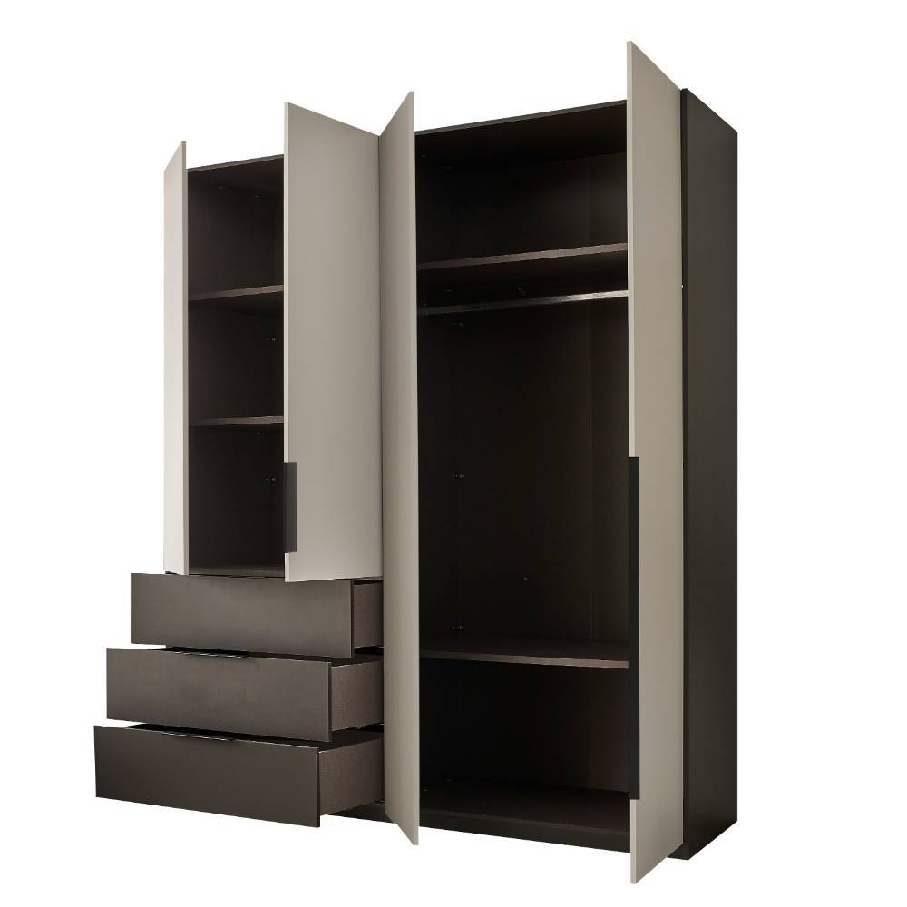 Schlafzimmerschrank in Lichtgrau und Dunkelgrau - Hihat