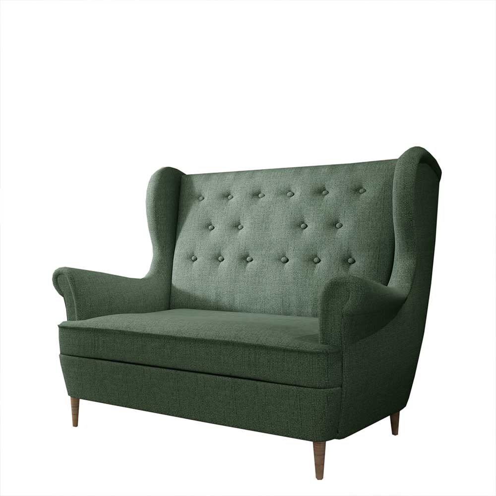 Sofa mit Ohren in Grün Webstoff - Palencial