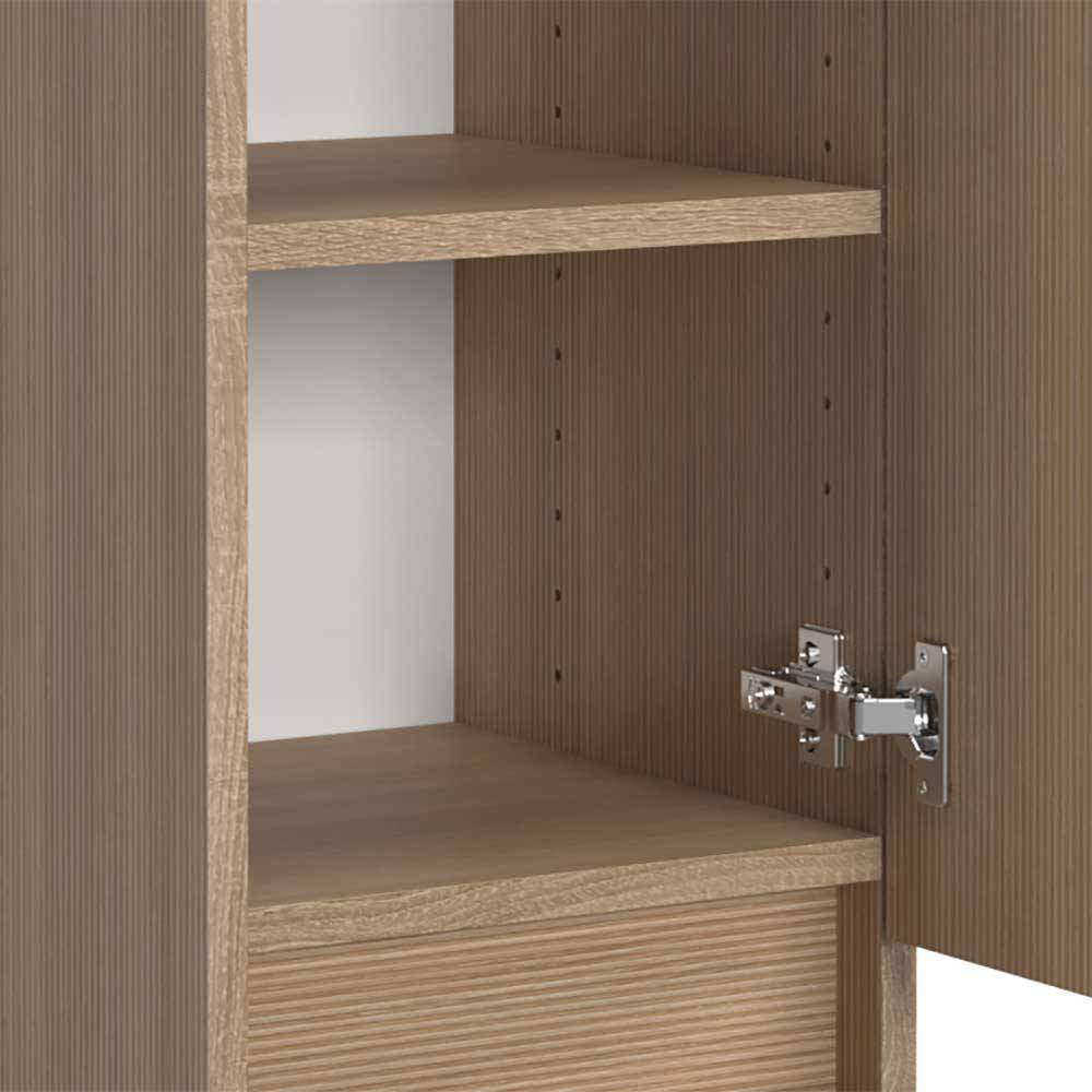 Bad Midischrank mit Tür und zwei Schubladen - Leitha