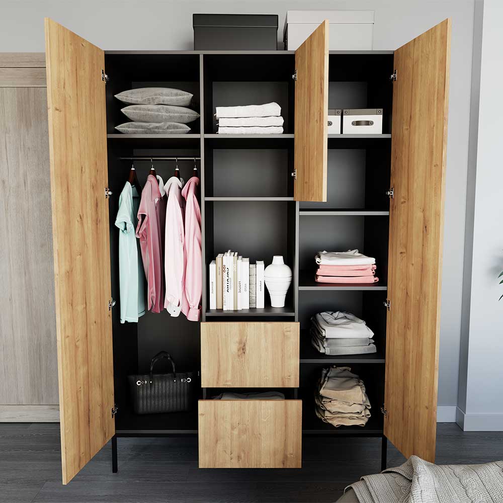 Kleiderschrank in Wildeiche Optik - Cavan
