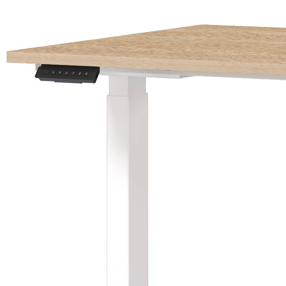 Officetisch in Weiß und Eiche - Laila