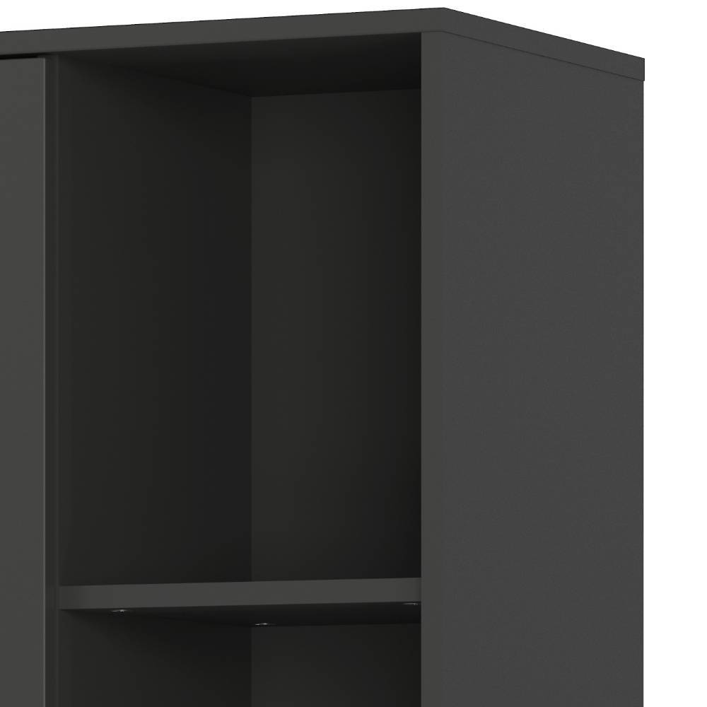 Officeschrank in Dunkelgrau mit Schwarz - Kali