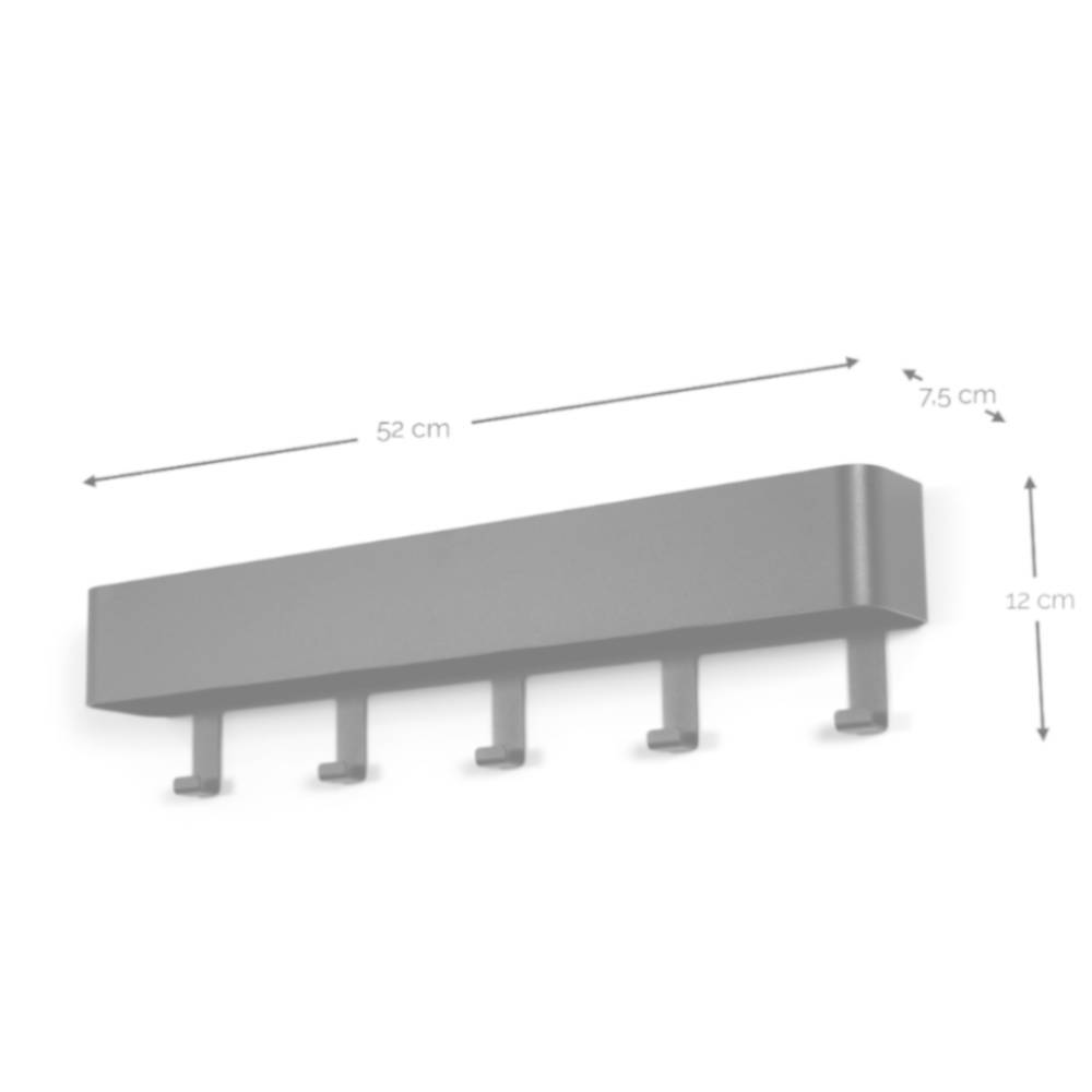 Garderobe Schlüsselleiste Maße und Abmessungen 52x12x7,5 cm – Menoria