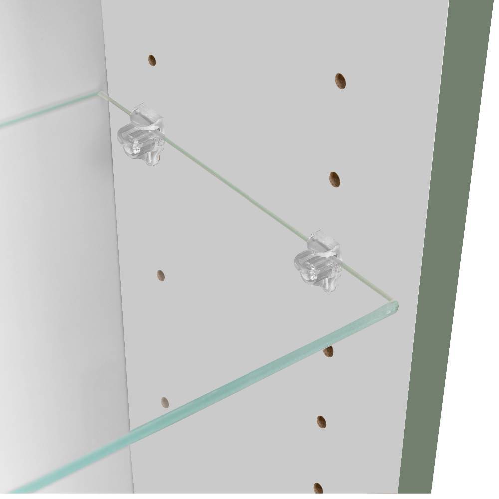 60cm Badezimmer-Spiegelschrank in Graugrün - Malivtros