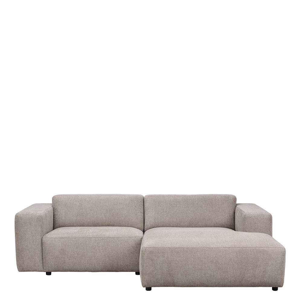 L-Sofa in Beige Stoffbezug - Adamantia