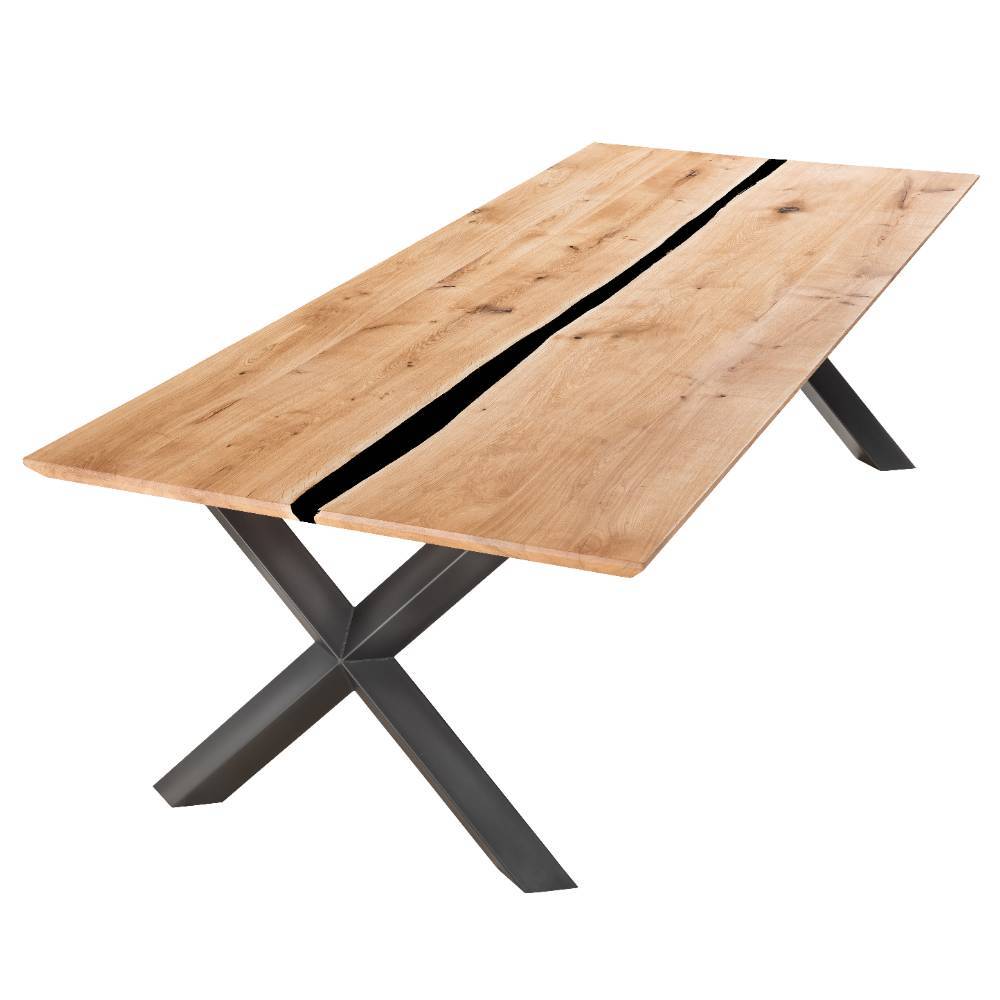 Massivholz-Designtisch aus Wildeiche - Mineva
