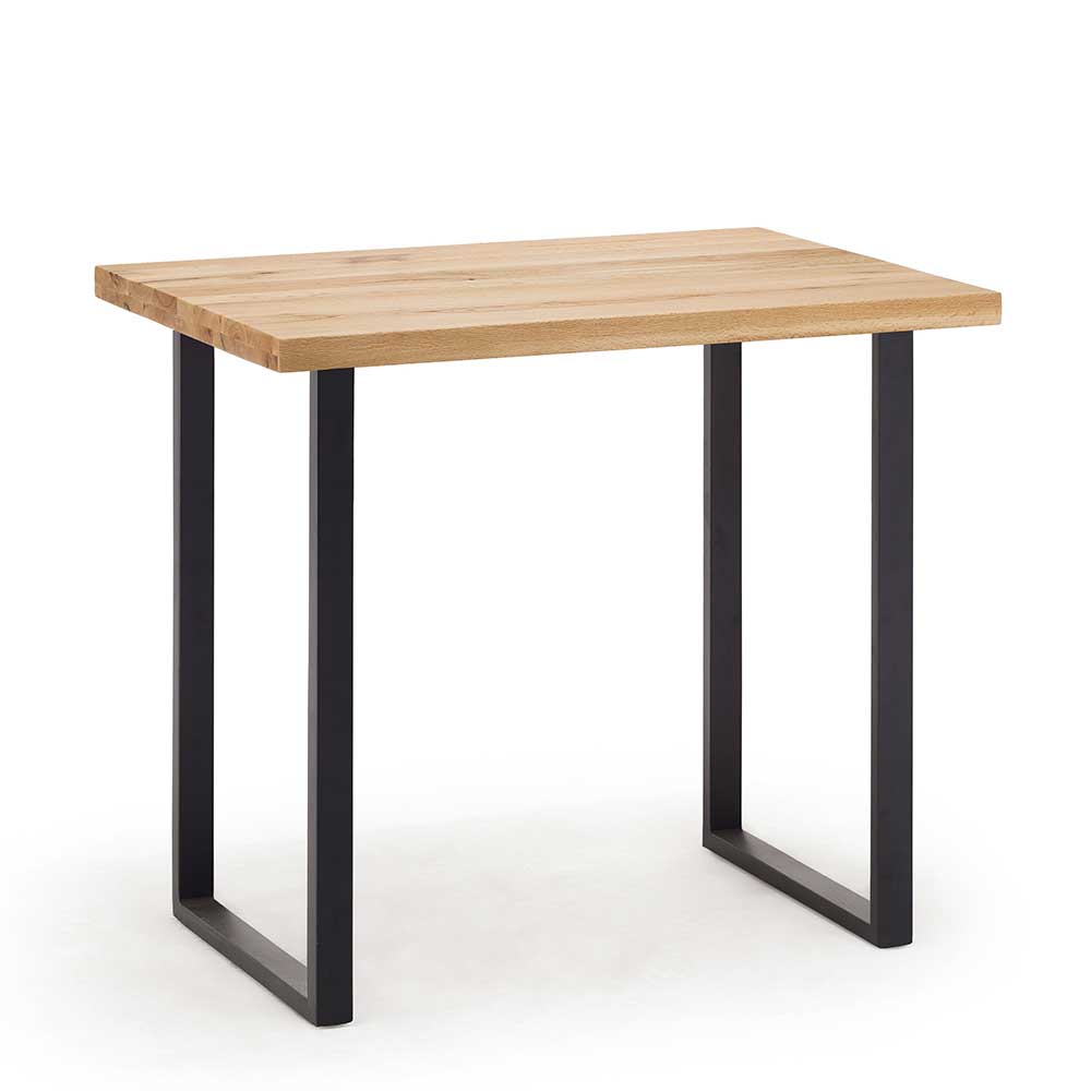 120x80 cm Bar Tisch aus Wildeiche & Stahl - Karmini