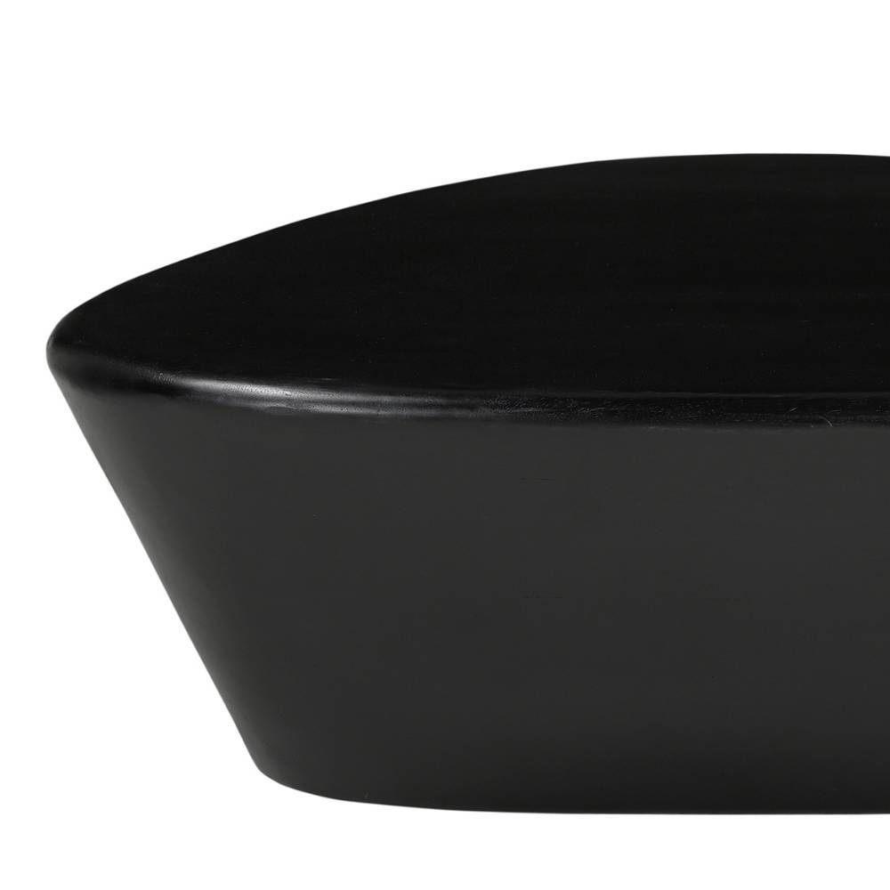 Schwarzer Couchtisch im Wankeldesign - Oglio