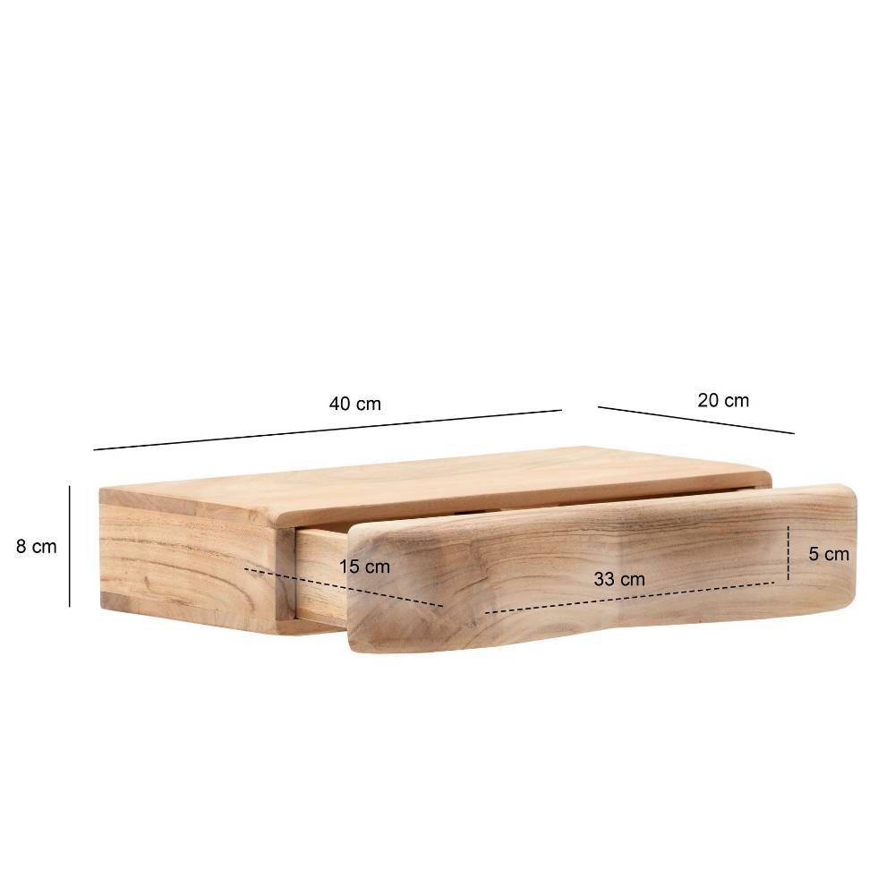 Wandkonsole mit Schublade 40 cm breit - Urkeni