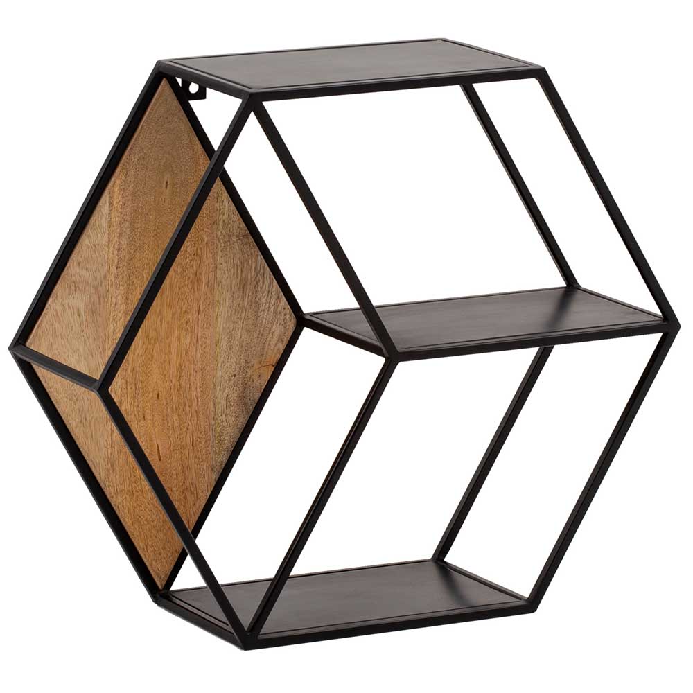 Sechseckiges Wandregal modern - Flints