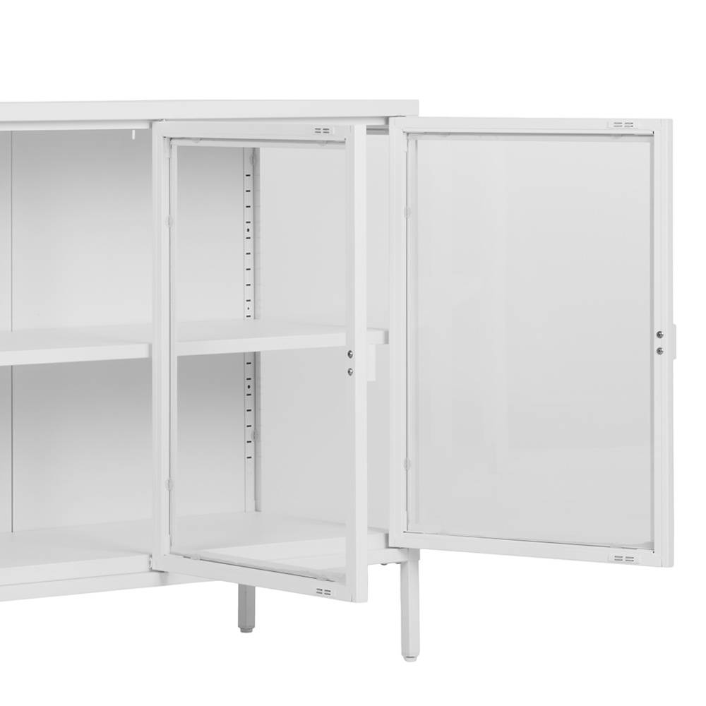 Sideboard-Vitrine in Weiß - Sancrez