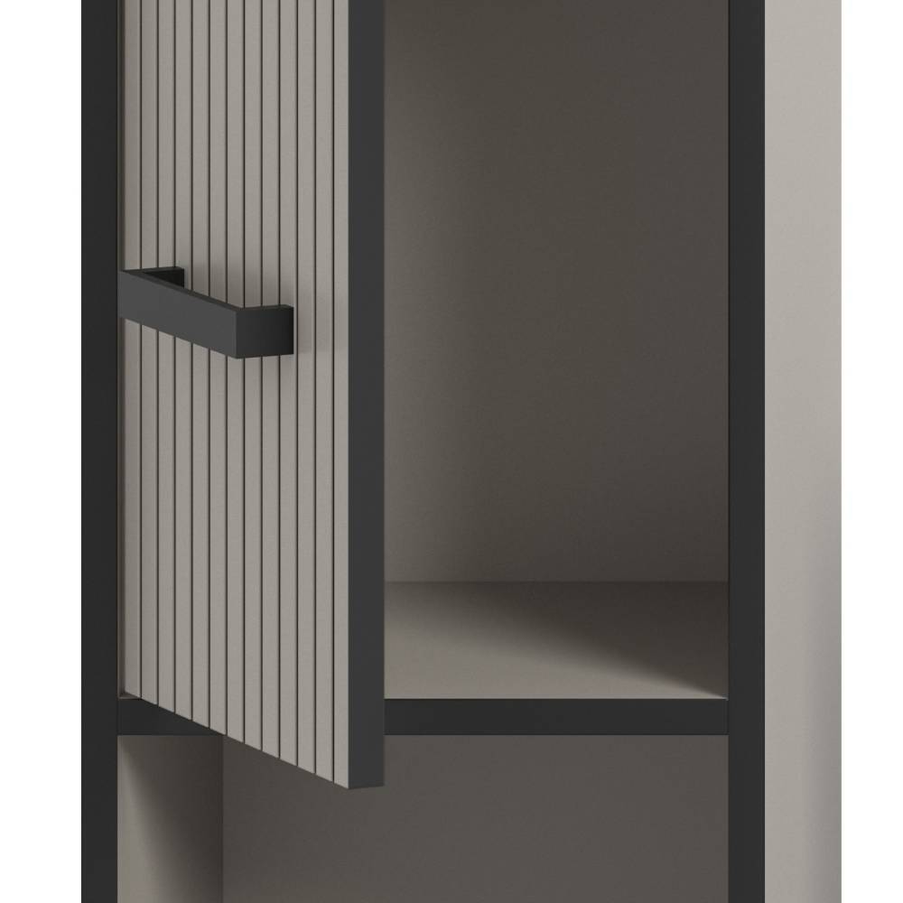 Design-Badezimmer-Hochschrank in Hellgrau - Xena