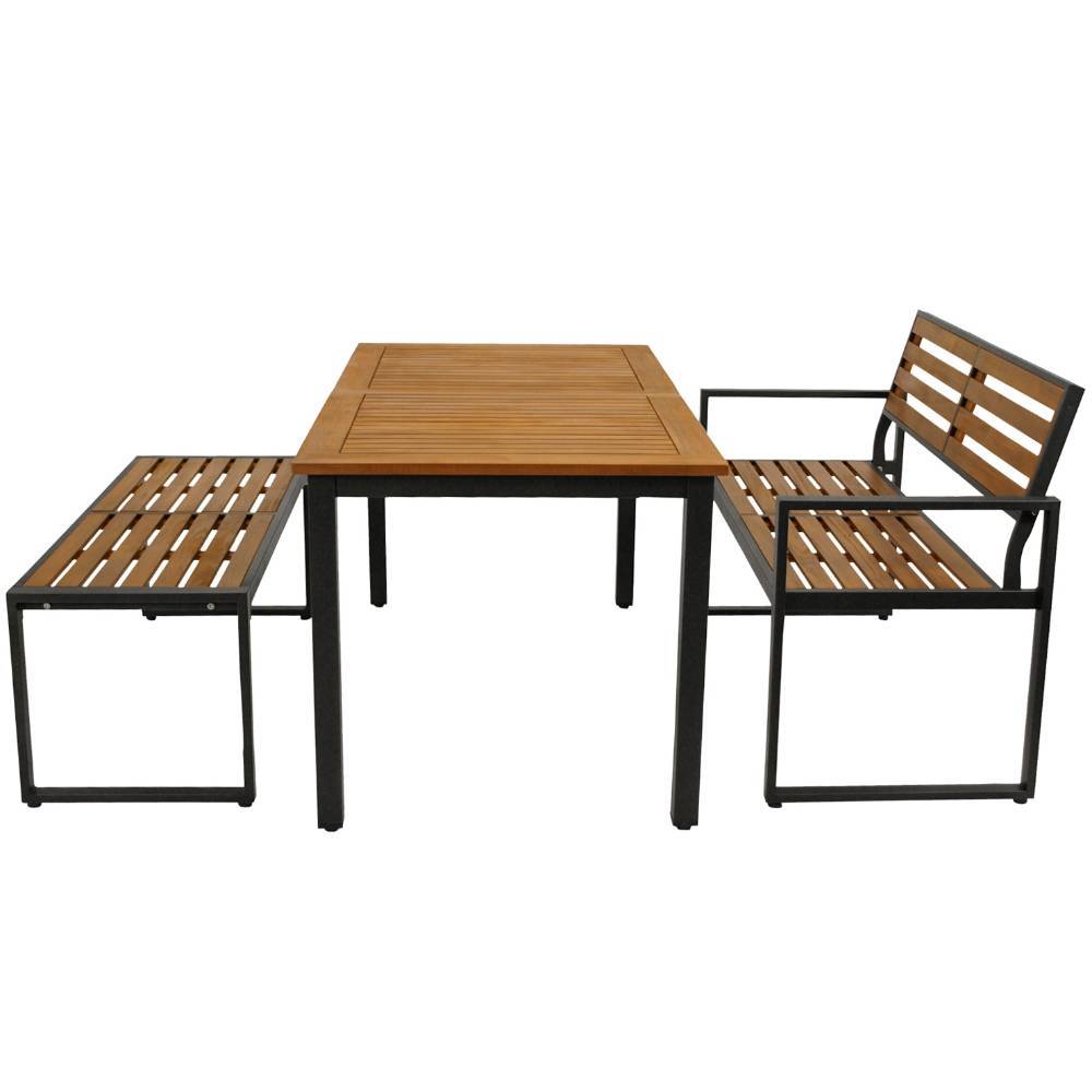 Gartentisch mit Bänken Set - Salamander (dreiteilig)