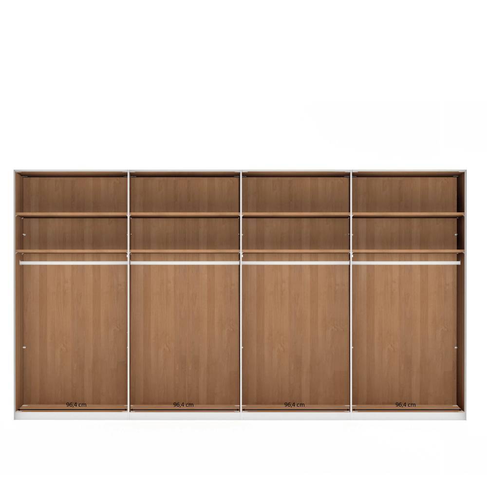236 cm hoher Schlafzimmerschrank teilmassiv - Dilacco