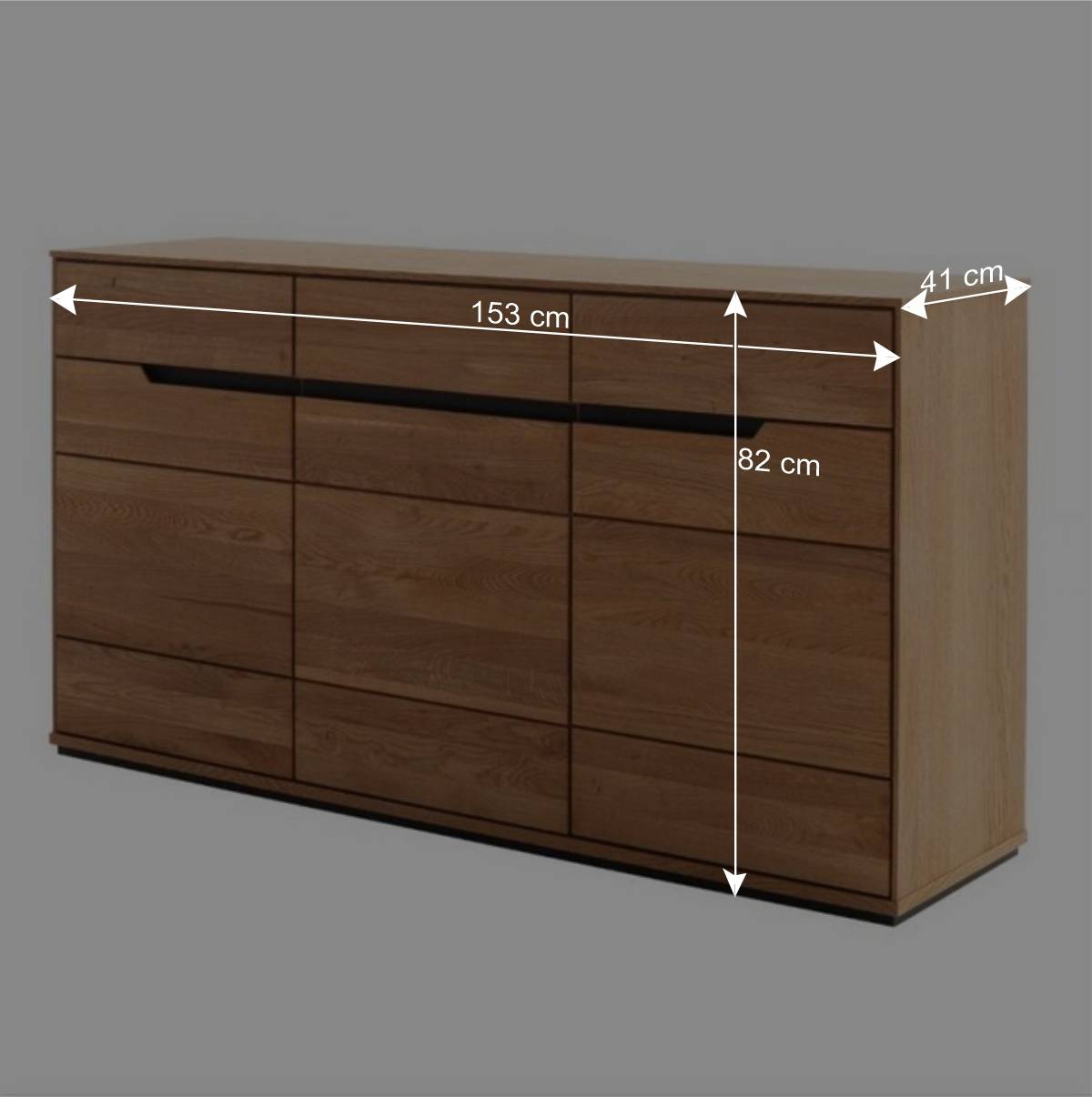 Sideboard in Wildeiche teilmassiv - Pulvaria