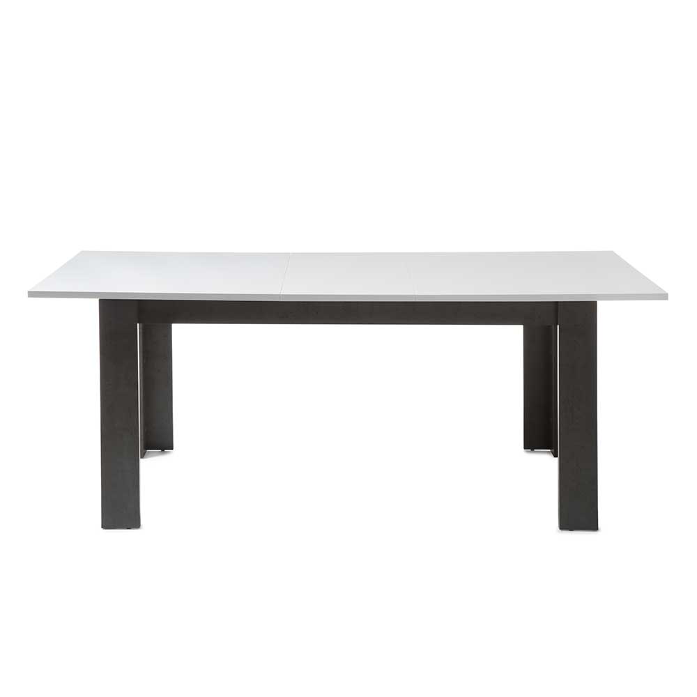 Design Tisch mit Platte Hochglanz Weiß - Istensa