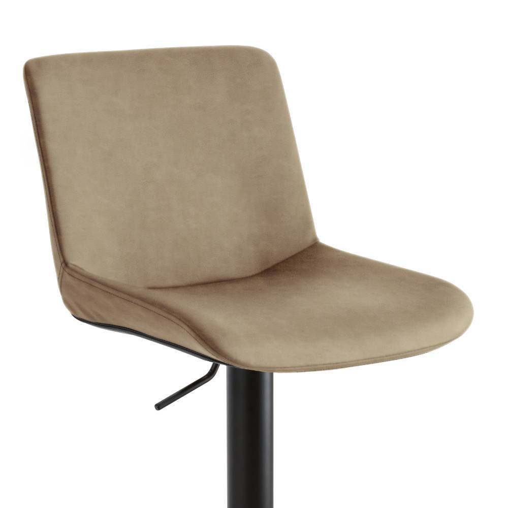 Drehbarer Barstuhl in Beige Kunstleder - Feliana