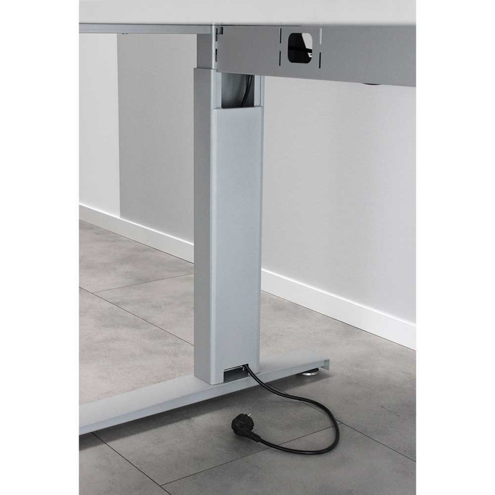 Höhenverstellbarer Schreibtisch mit Anbauplatte - Ofledio